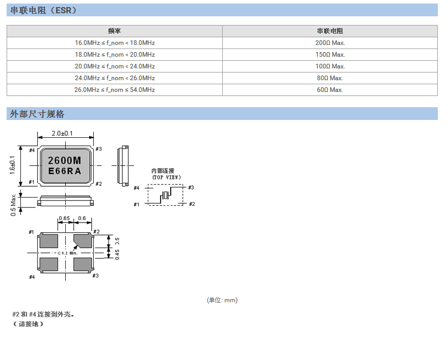 FA-128晶振規(guī)格書