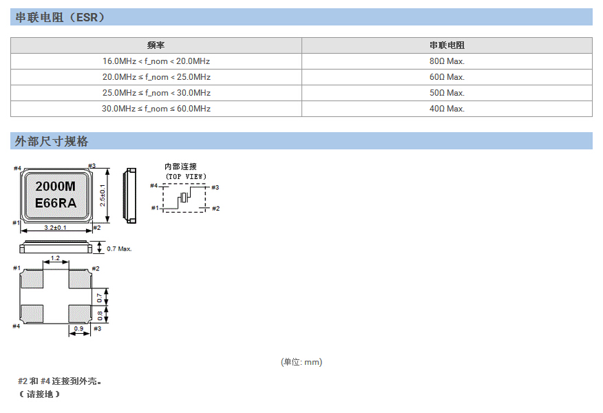 FA-238晶振規(guī)格書