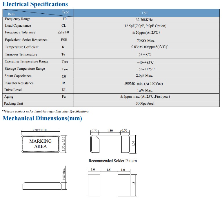 ETST晶振規(guī)格書(shū)