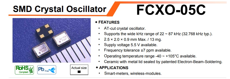 FCXO-05C晶振規(guī)格書
