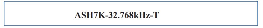 ASH7K晶振規(guī)格書