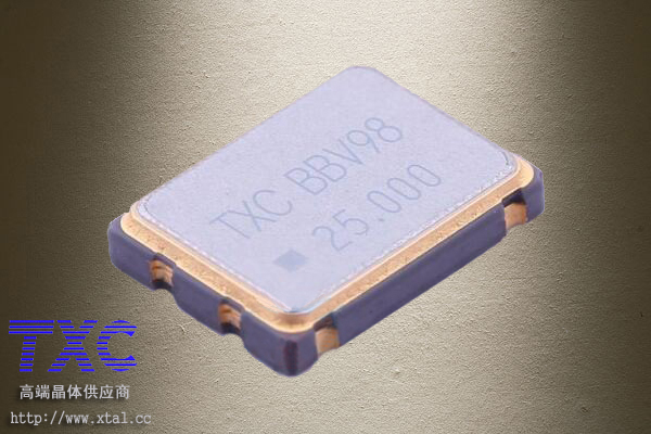 25MHz有源晶振,7W25000020,5070封裝,3.3V,25PPM,TXC振蕩器，-10~+70℃